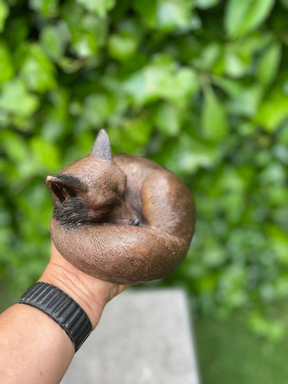 Bronze Sleeping Fox -15x15x10cm