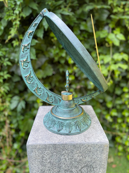 HORI bronze sundial - Garden statues - 30x25x25cm