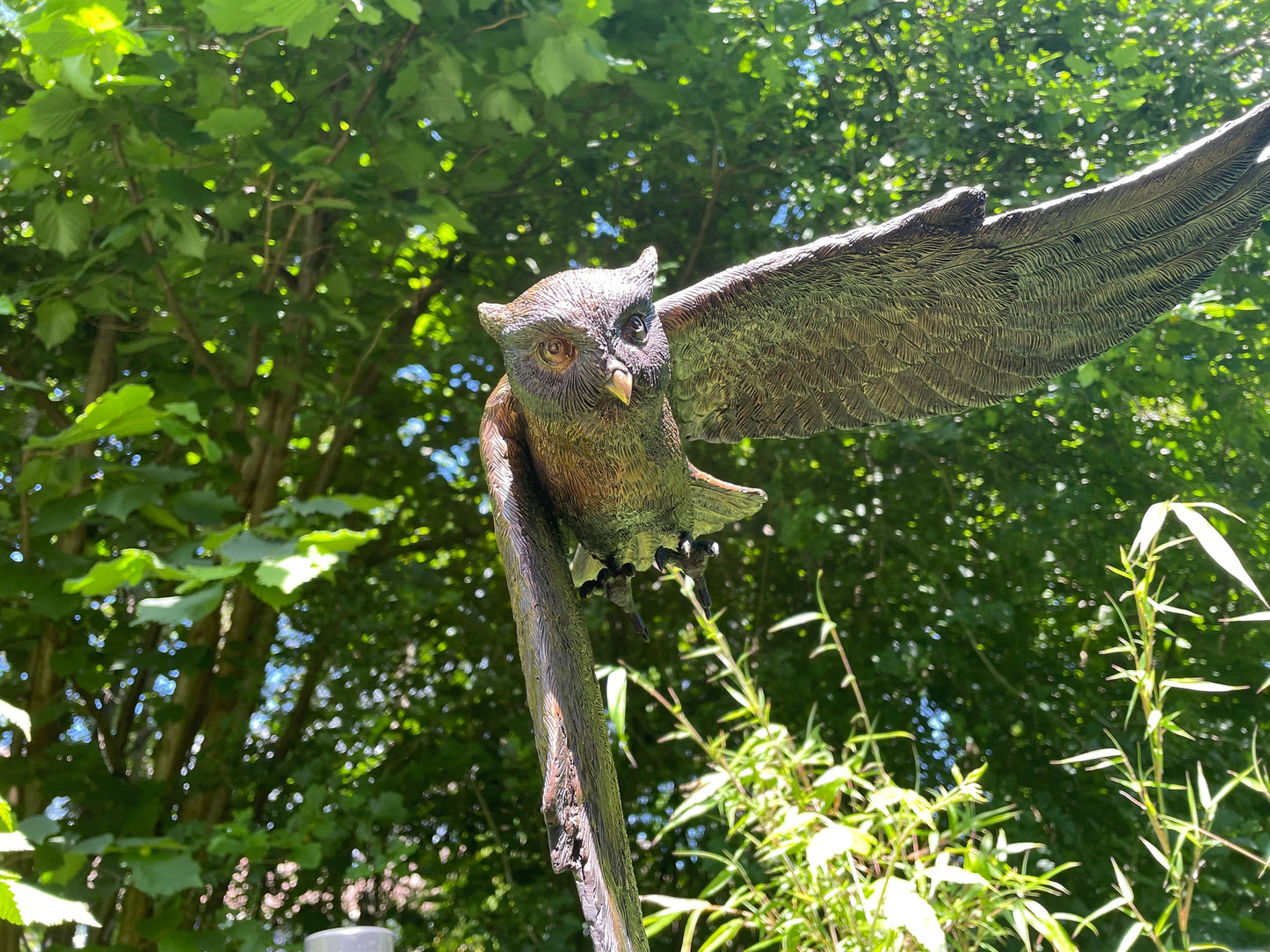 Soaring Owl – Bronze Sculpture. 35x24x48cm
