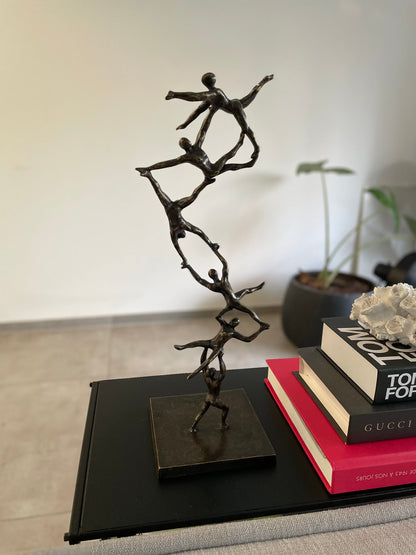 Together We Rise – Bronze Sculpture. 15x15x46cm - 1.8Kg
