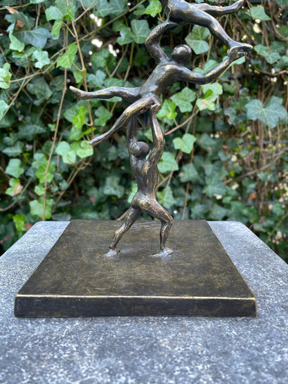 Together We Rise – Bronze Sculpture. 15x15x46cm - 1.8Kg