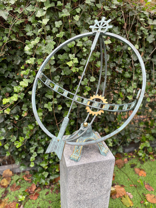 Astrological Sundial – Bronze Sculpture. 52x49x66cm