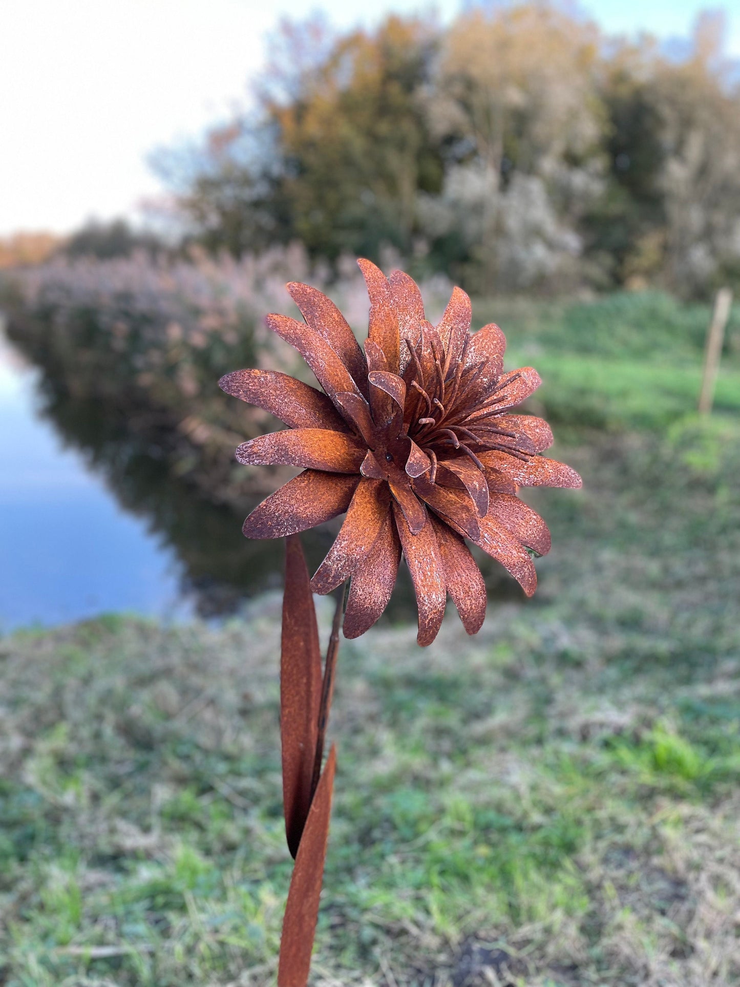 Tall Garden Flower – Iron Sculpture. 160cm height