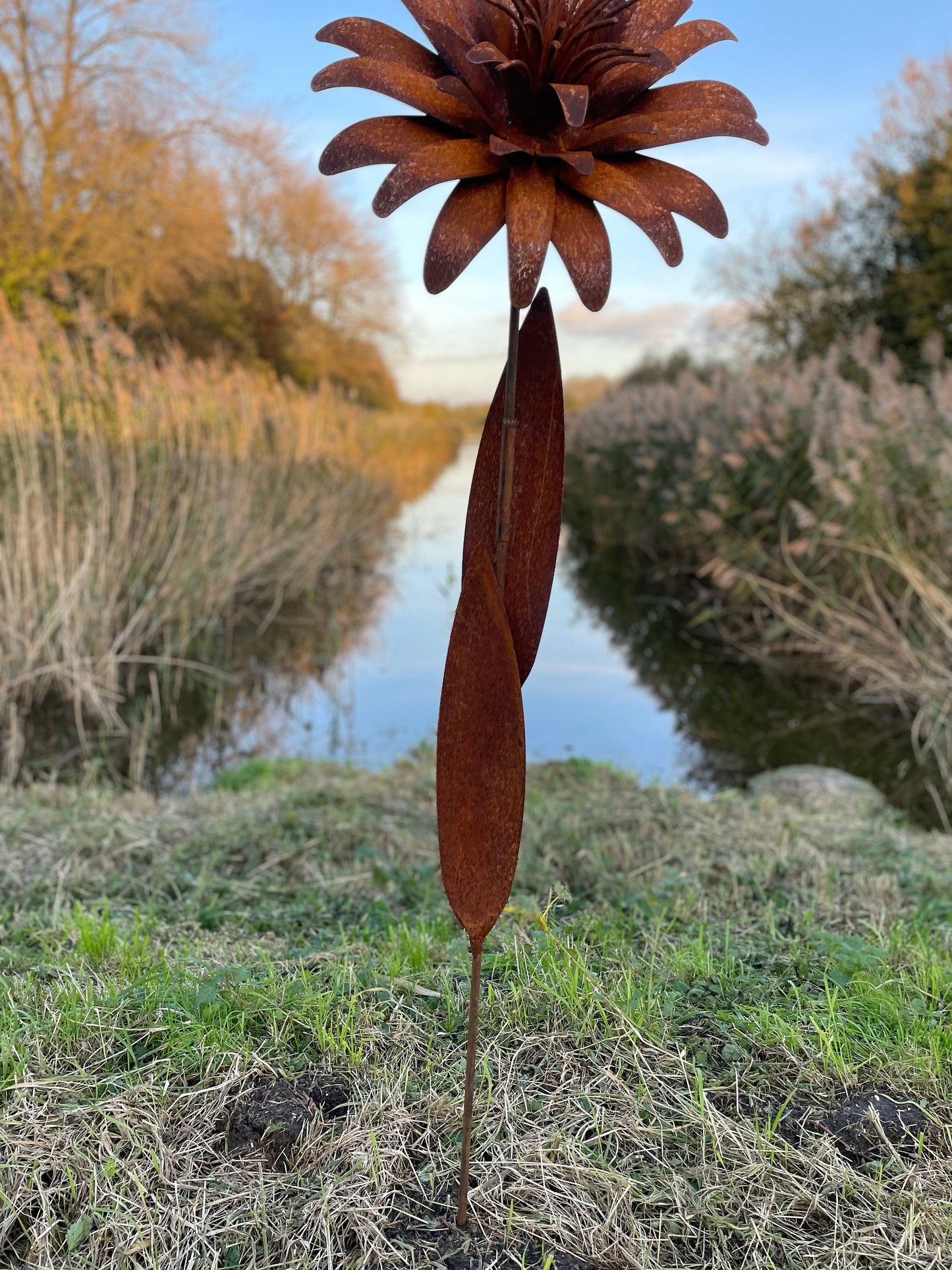Tall Garden Flower – Iron Sculpture. 160cm height
