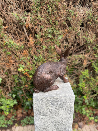 Alert Rabbit – Bronze Sculpture. 34x16x28cm - 4Kg