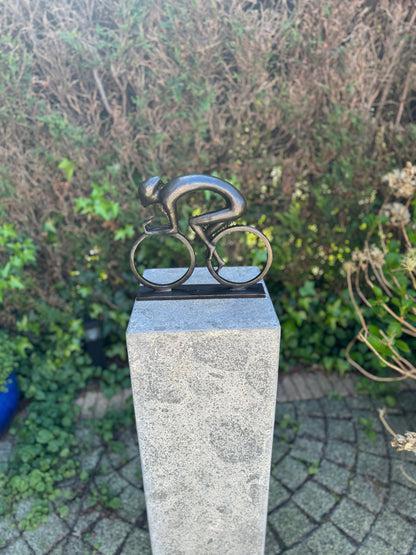 Cyclist in Motion – Bronze Sculpture. 26x5x23cm - 2.4Kg