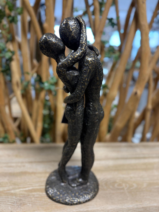 Embrace of Souls – Bronze Sculpture. 20x19x48cm