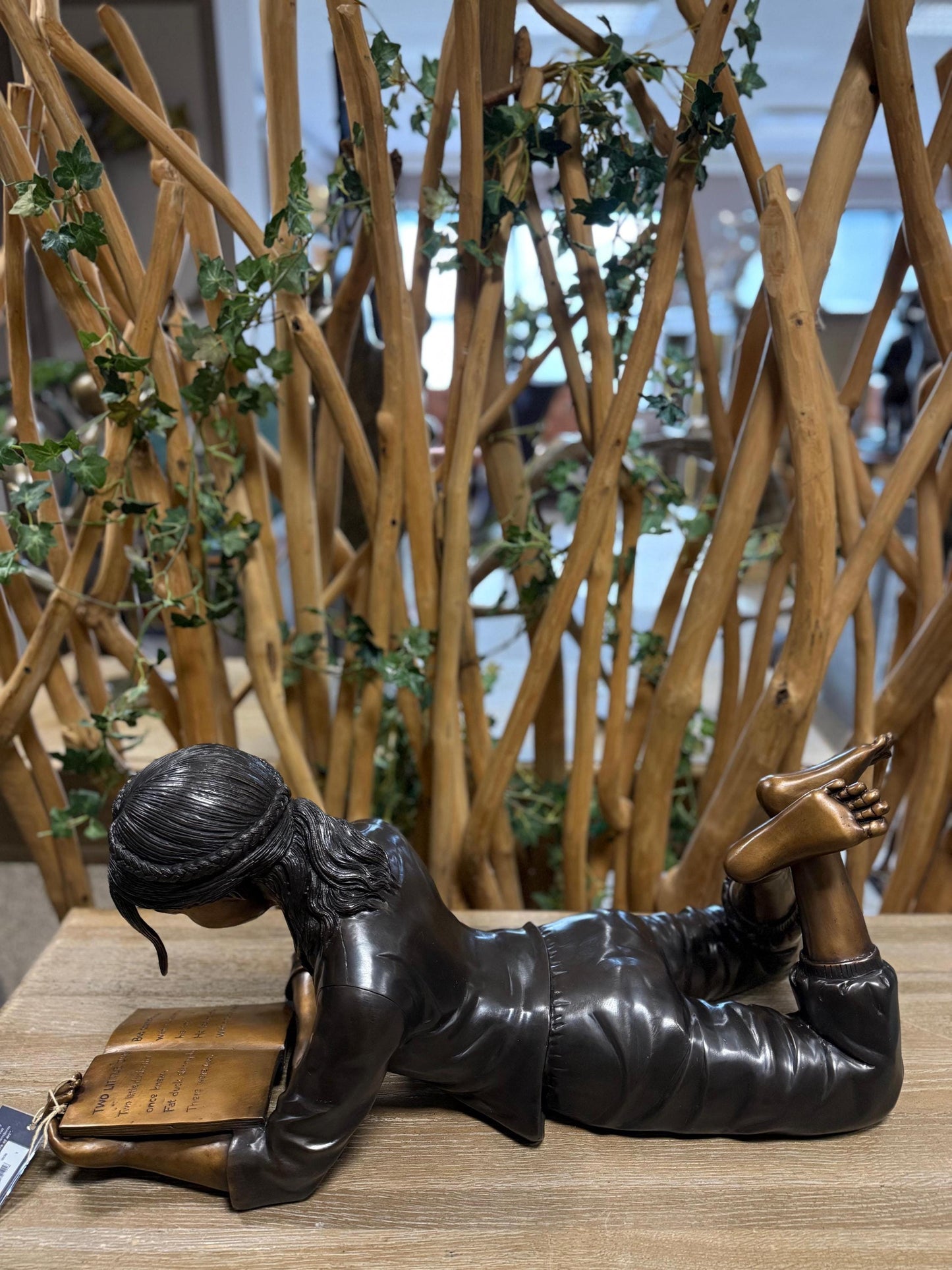 Lost in a Story – Bronze Sculpture. 72x30x30cm