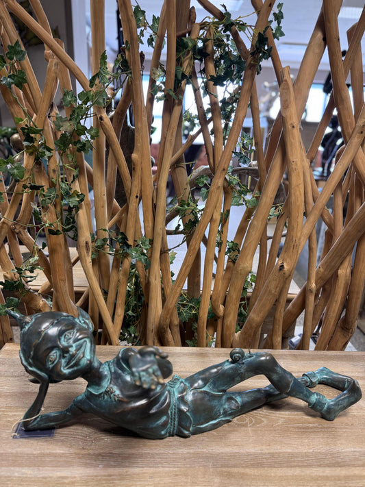 Playful Elf – Bronze Sculpture. 83x42x33cm