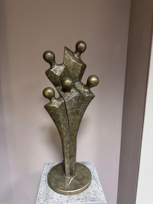 Rooted Together – Bronze Sculpture. 24x24x68cm