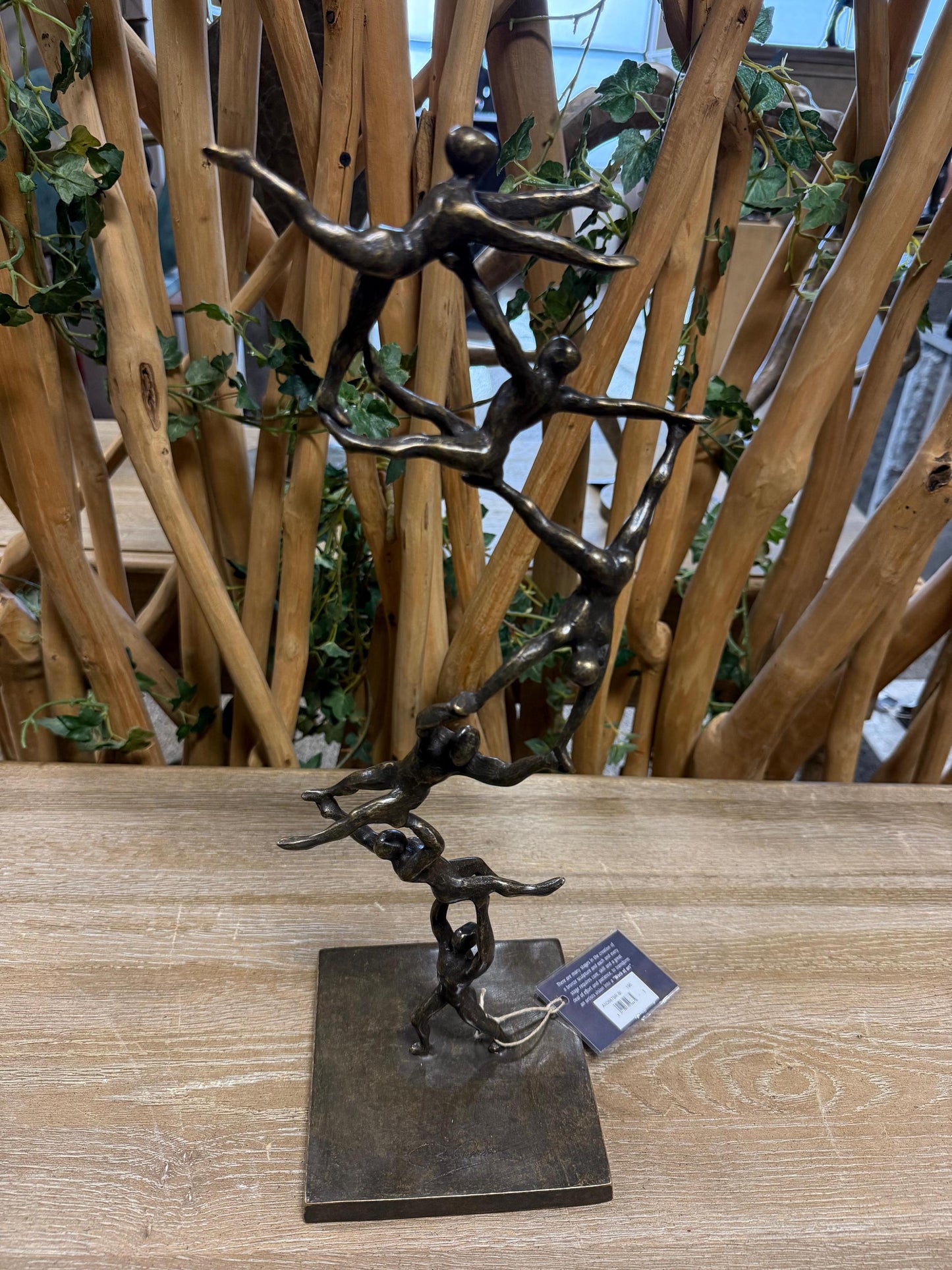 Together We Rise – Bronze Sculpture. 15x15x46cm - 1.8Kg