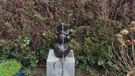 Sapo de bronze - fonte - estátua de jardim - lago - decoração de jardim