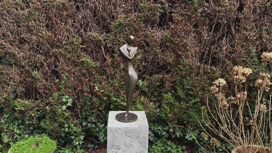 Mother's Embrace – Bronze Sculpture. 15x15x54cm - 3.5Kg
