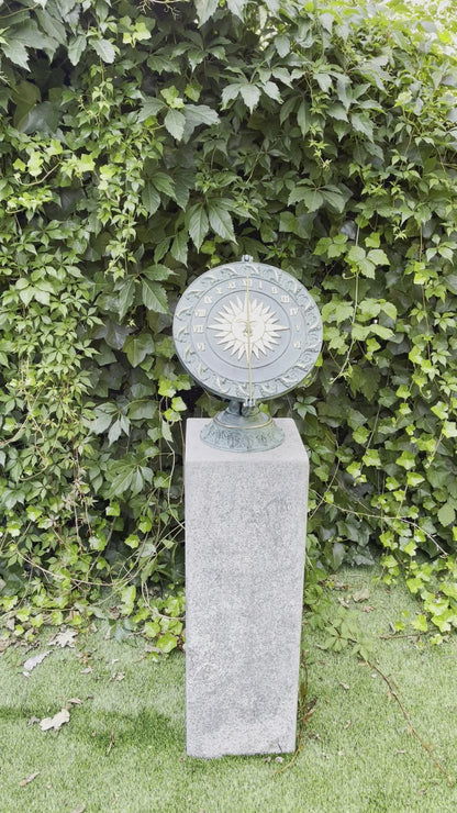 HORI bronze sundial - Garden statues - 30x25x25cm