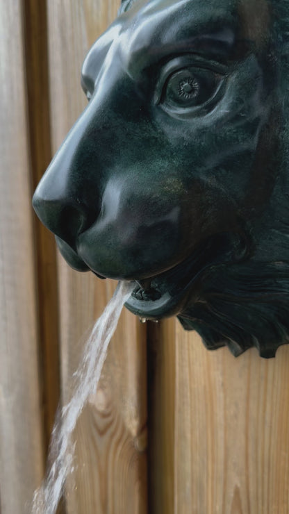 Bronze Lion Head Fountain