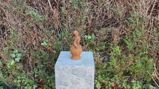Angel on Sphere – Iron Sculpture. 10x8x9cm - 1.2Kg