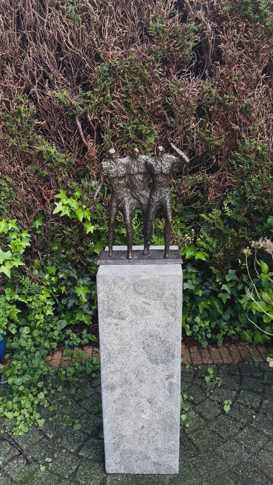 Bronze Statue - The 3 Gentlemen - 28x10x36cm - 5 kg