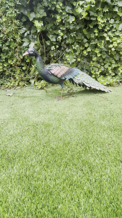 Metal peacock - 40x28x10cm - 2Kg