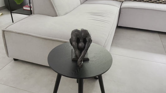 Crouching Man – Bronze Sculpture. 19x11x25cm - 2.7Kg
