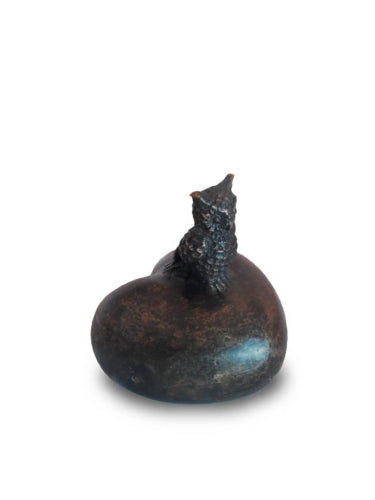 Mini urn in bronzen uil