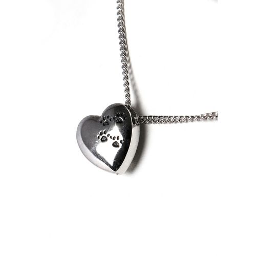 Silver Necklace for Ashes, Heart