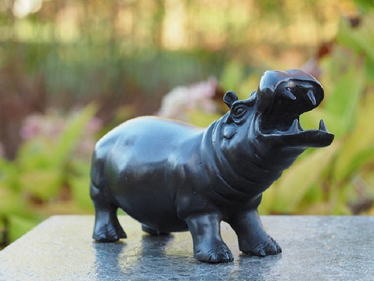 Hippopotamus in Bronze 12x7x20cm