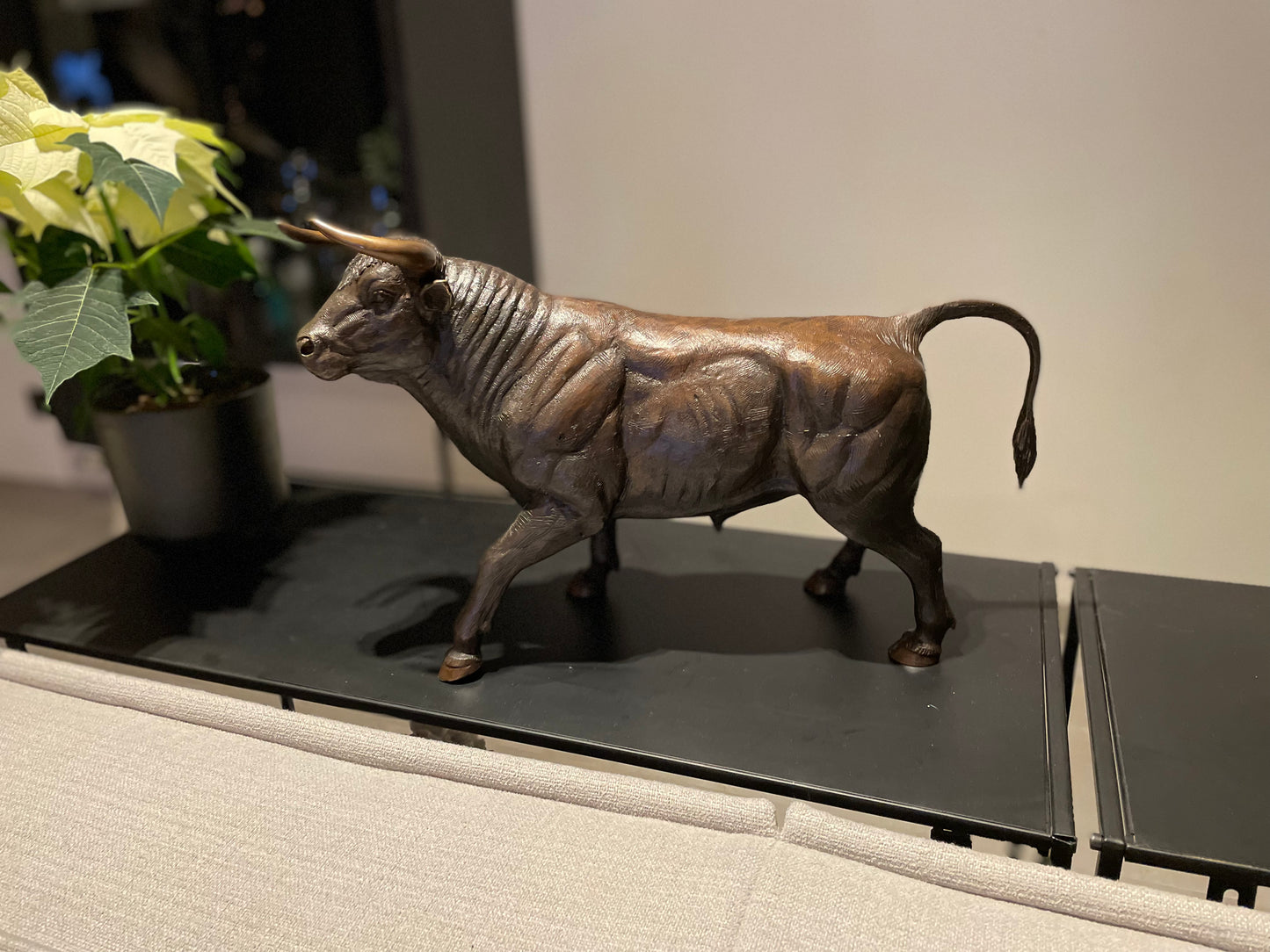 Bronzen Stier 28x14x49cm