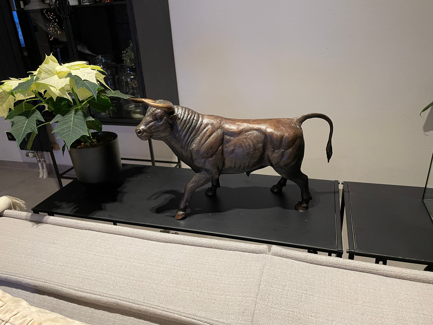 Bronzen Stier 28x14x49cm