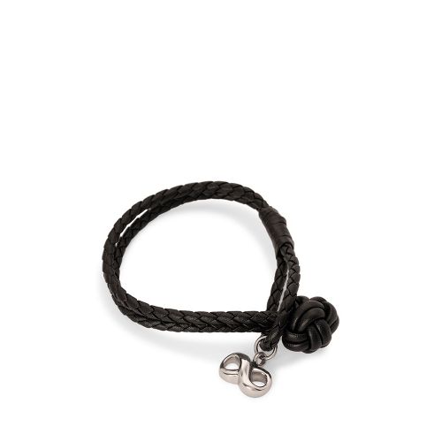 Braided leather bracelet with Infinity - lady