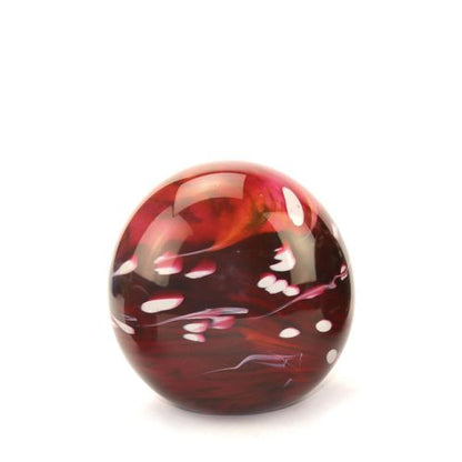 <transcy>Elan Marble Red Ball Urn</transcy>