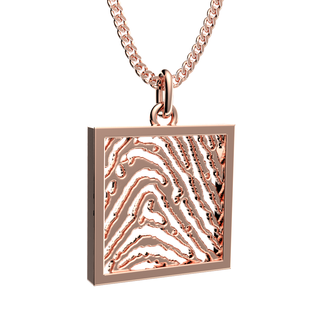 <transcy>Necklaces with Open Square Fingerprint</transcy>