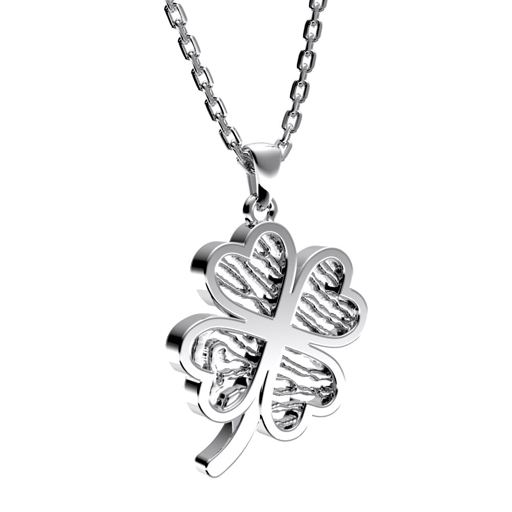 <transcy>Clover Necklaces with Fingerprint</transcy>