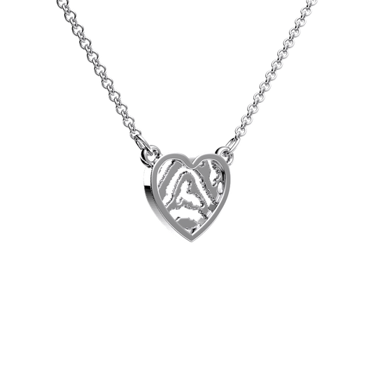 <transcy>Open Fingerprint Heart Necklaces - incl. 42 cm chain</transcy>