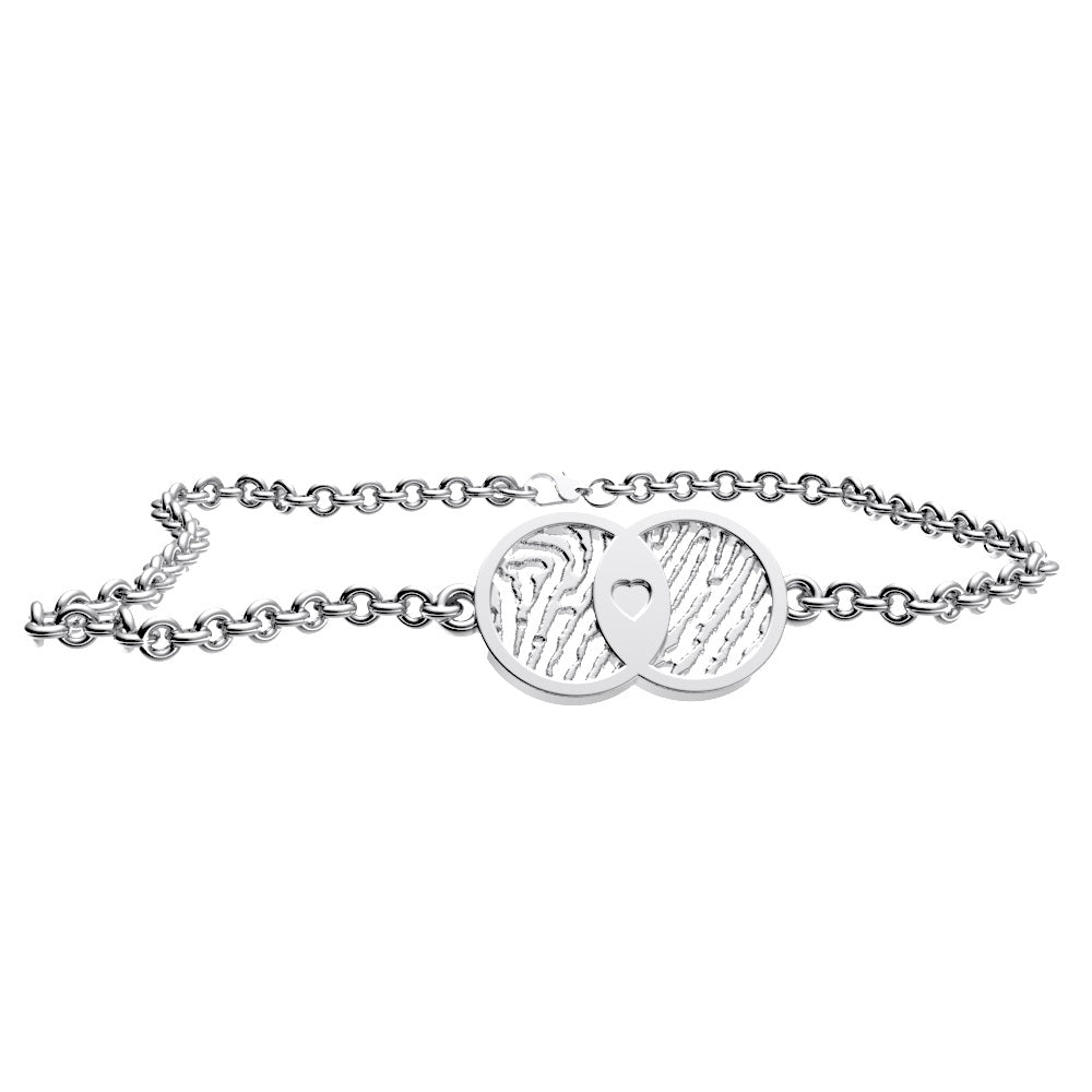 Armband met Vingerafdruk icoon hart Infinity