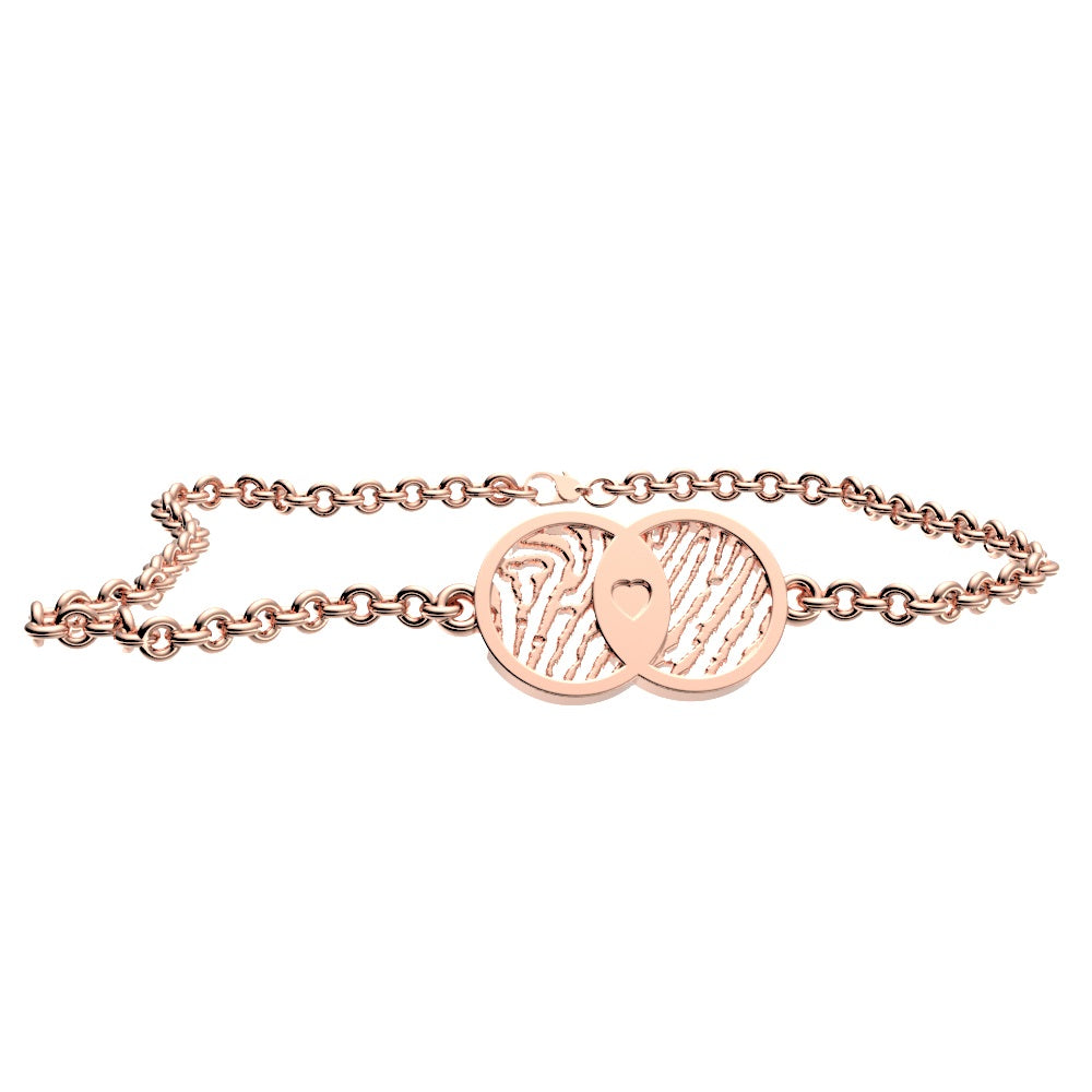 Armband met Vingerafdruk icoon hart Infinity