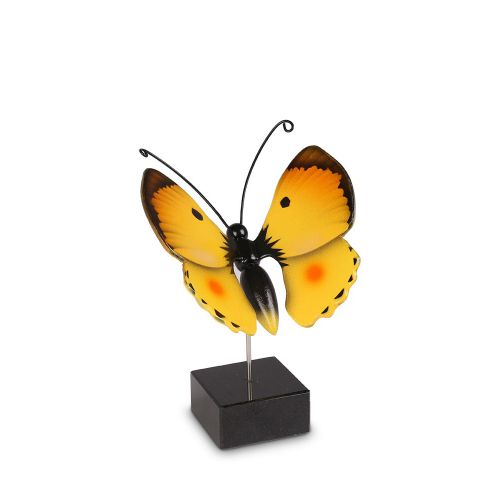 Borboleta em Madeira - Amarelo - 12,5x11,5cm -3ml