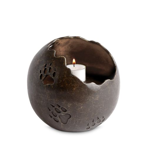 Bronze urn - Dog - The light of your soul - ø 15cm - 1.1L