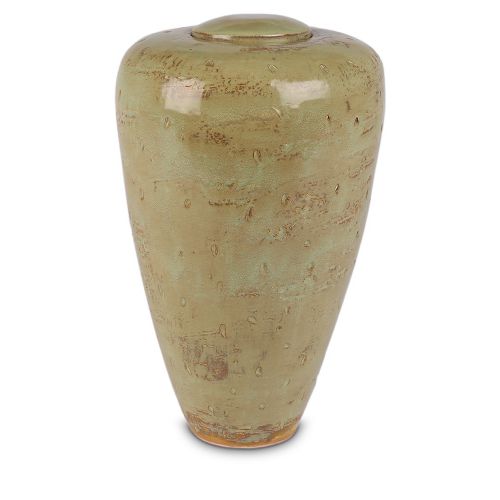 <transcy>Antico Green Ceramic Urn 3.2 Liters</transcy>