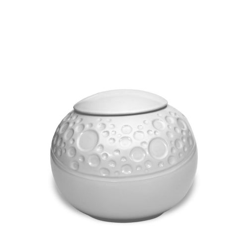 Urna de Porcelana Upol-Moon Branco Fosco. 19cm ø21 - 4L