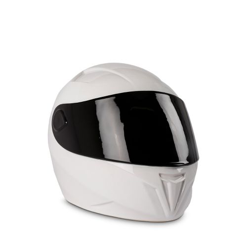 Keramische urn witte helm